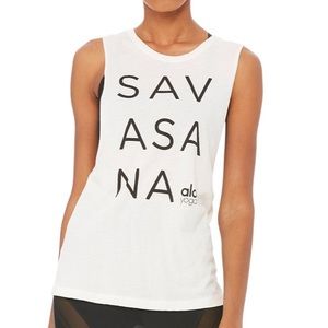 NWT Alo Yoga Tidal Tank Savasana Graphic sz L